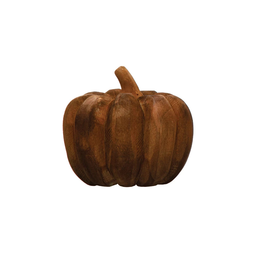 Wood Pumpkin Orange