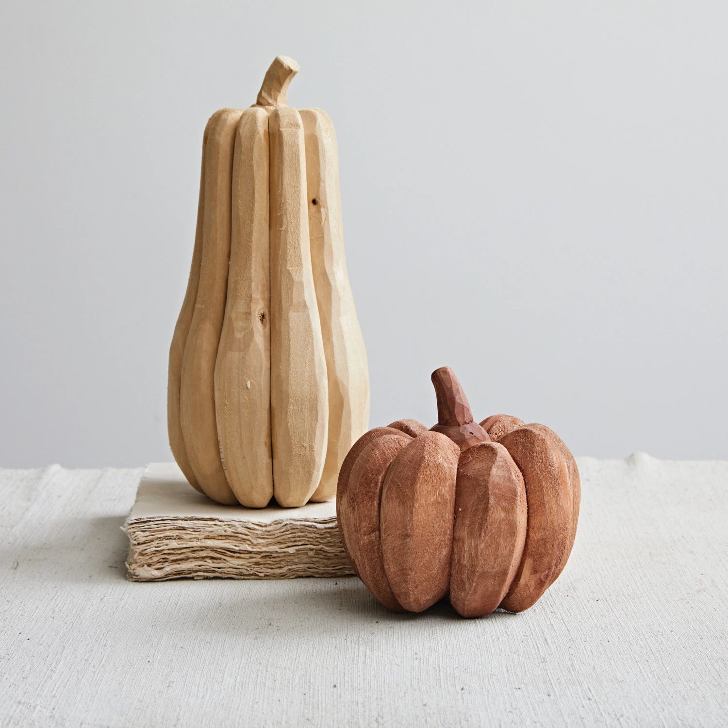 Wood Pumpkin Orange