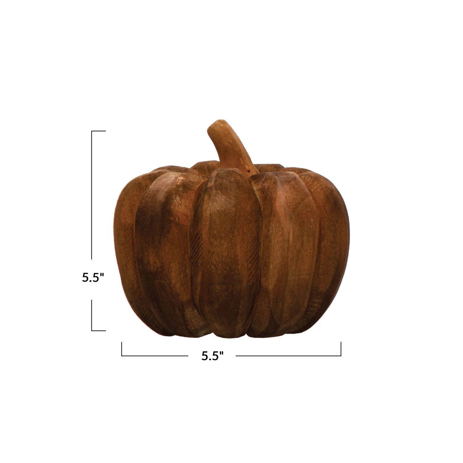 Wood Pumpkin Orange