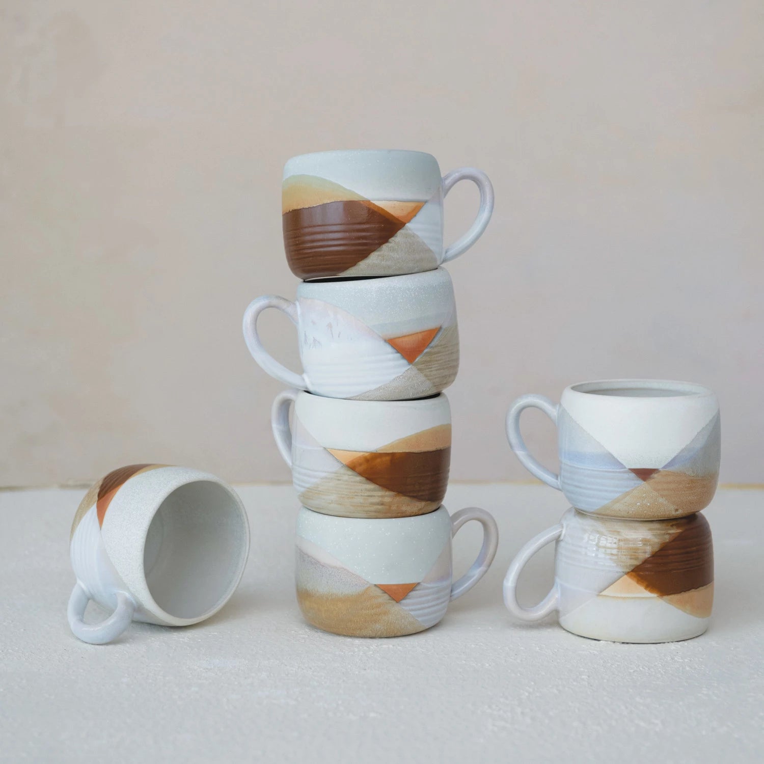 Stoneware Mug w/ Abstract Design