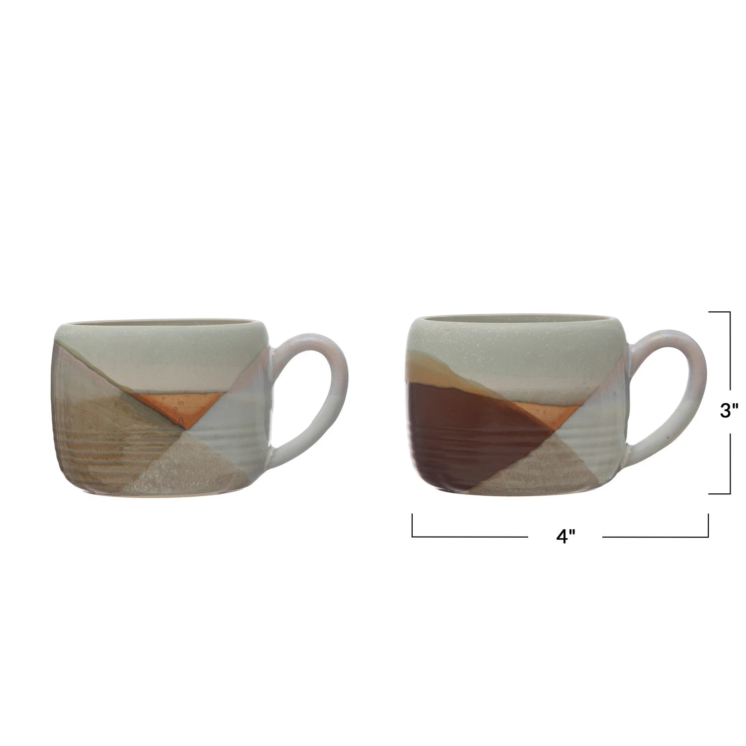 Stoneware Mug w/ Abstract Design