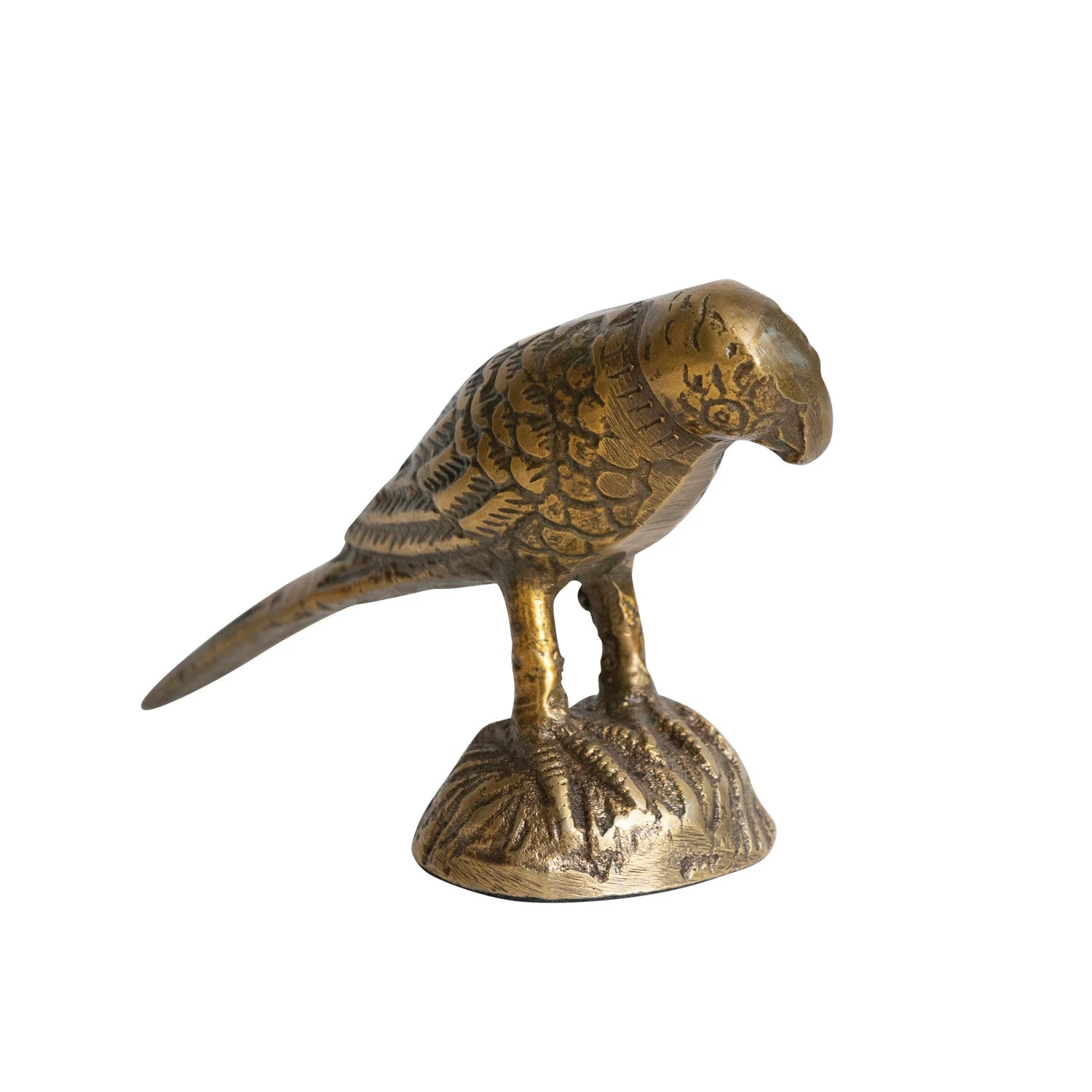 Antique Gold Cast Aluminum Bird