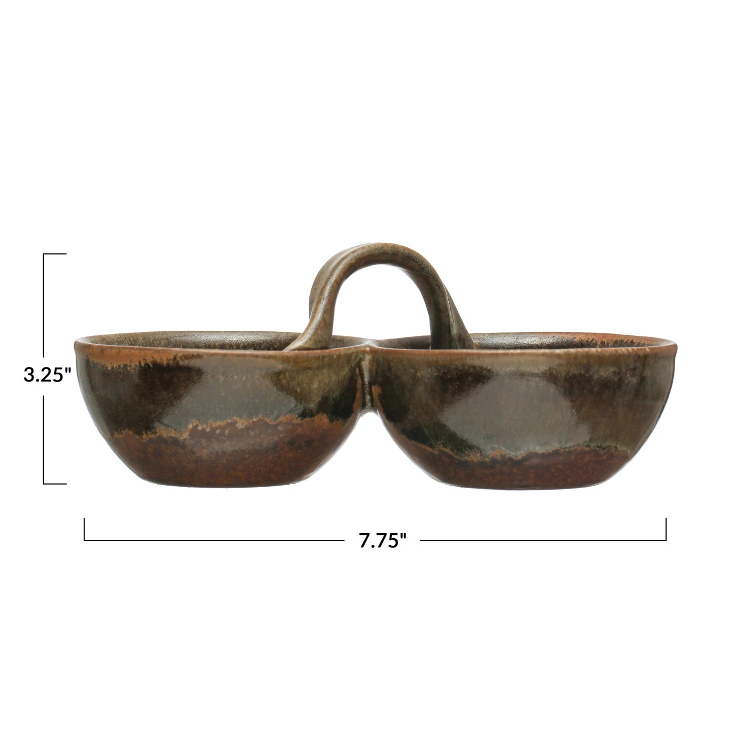 Sectioned Serving Dish, Brown