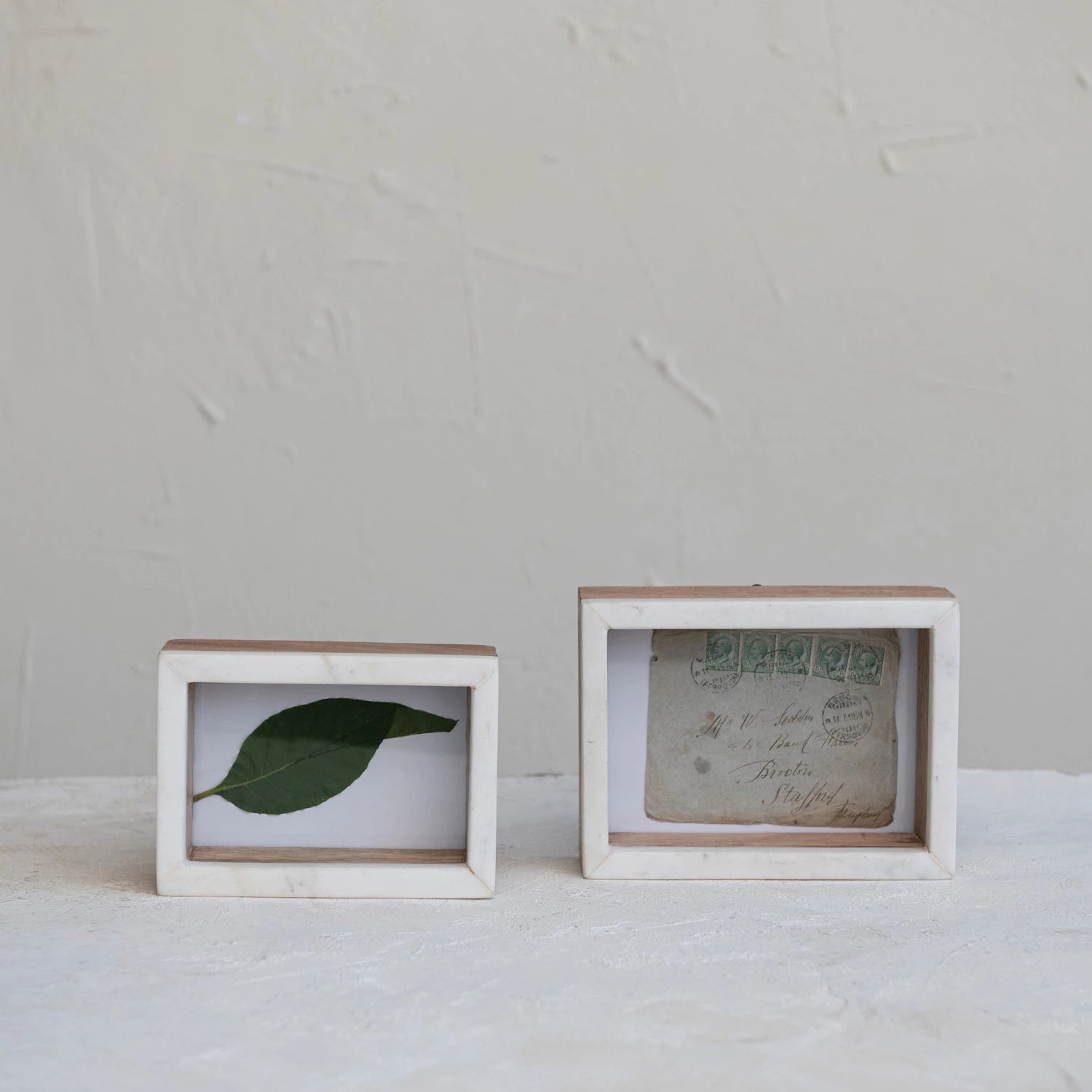 Marble & Wood Shadow Box 4x6" Frame