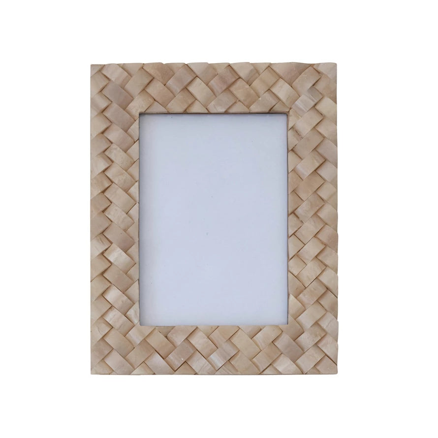 Ivory Woven 5x7" Photo Frame