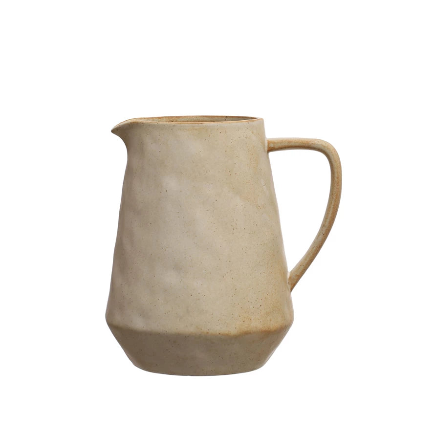 Cream Stoneware Pitcher