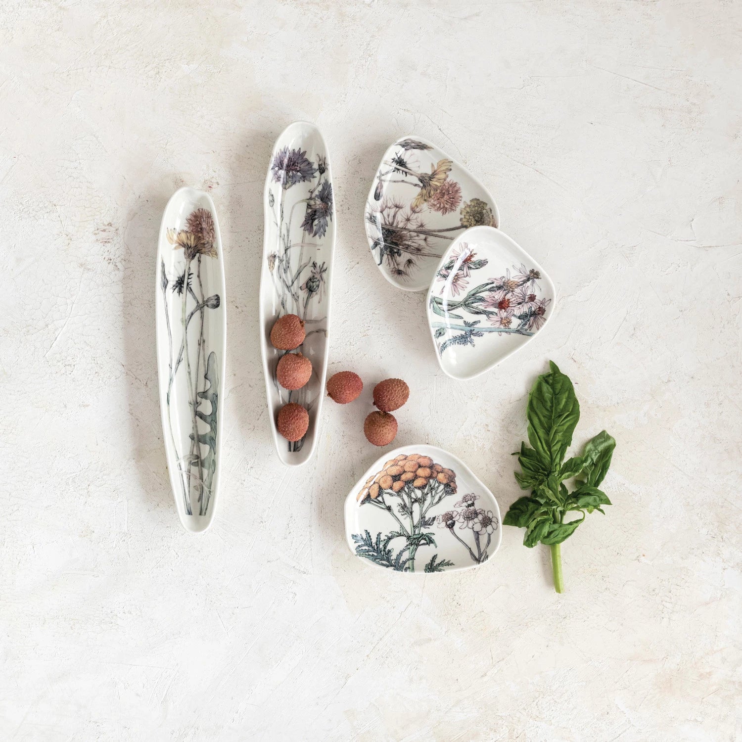 Stoneware Platter w/ Florals*