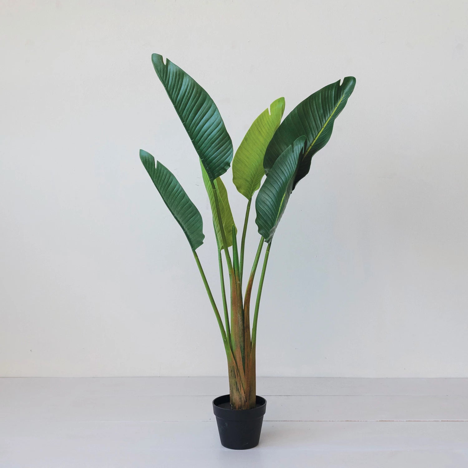 Faux Banana Tree in Plastic Pot