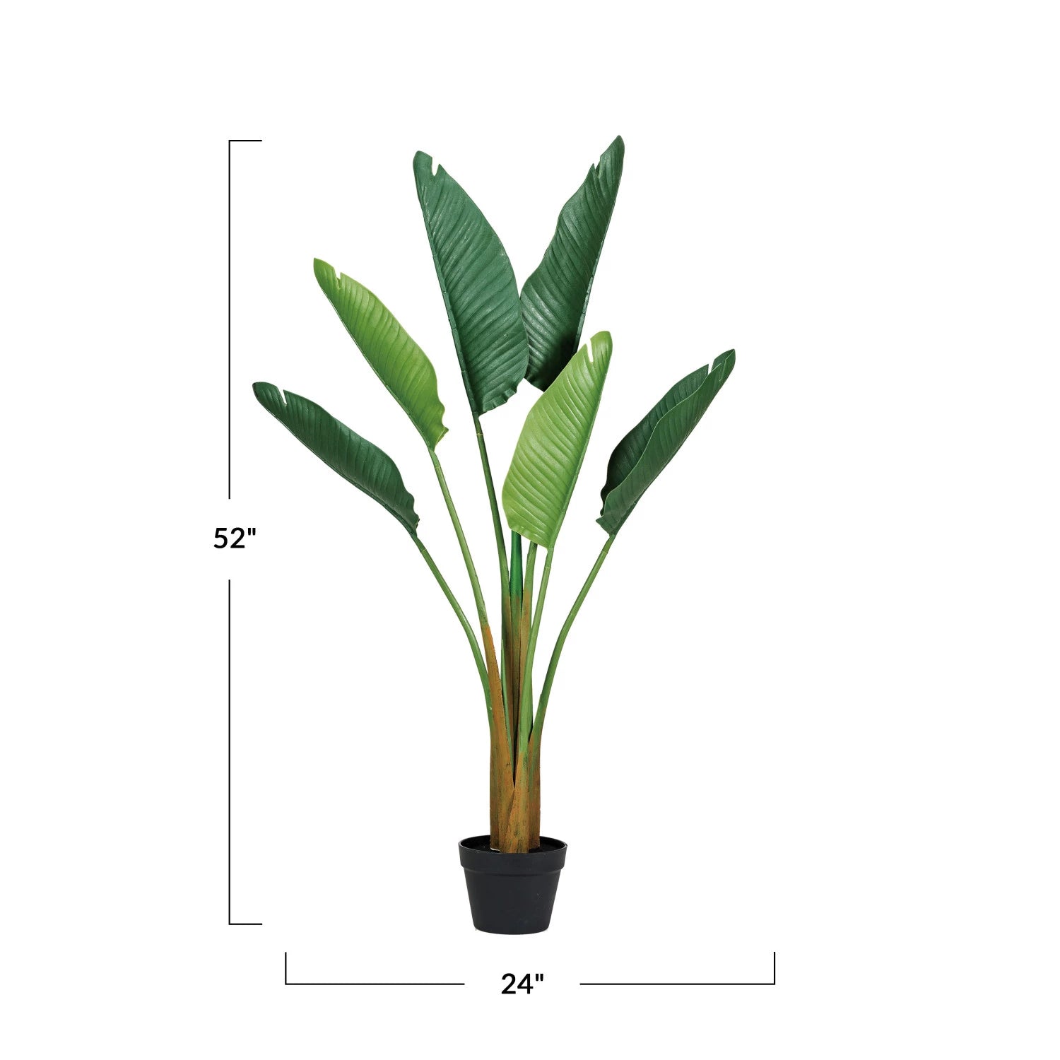 Faux Banana Tree in Plastic Pot