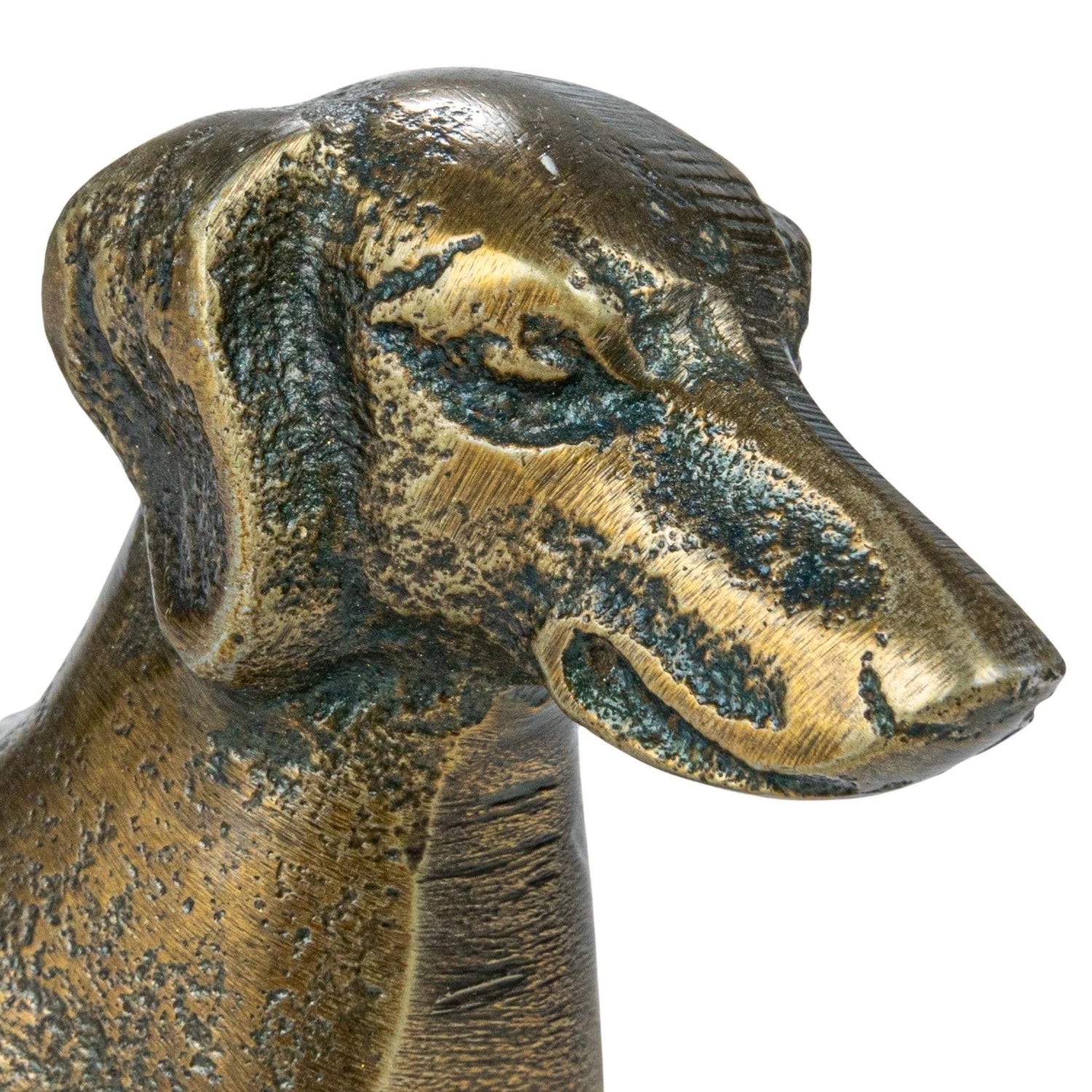 Antique Brass Cast Aluminum Dachshund