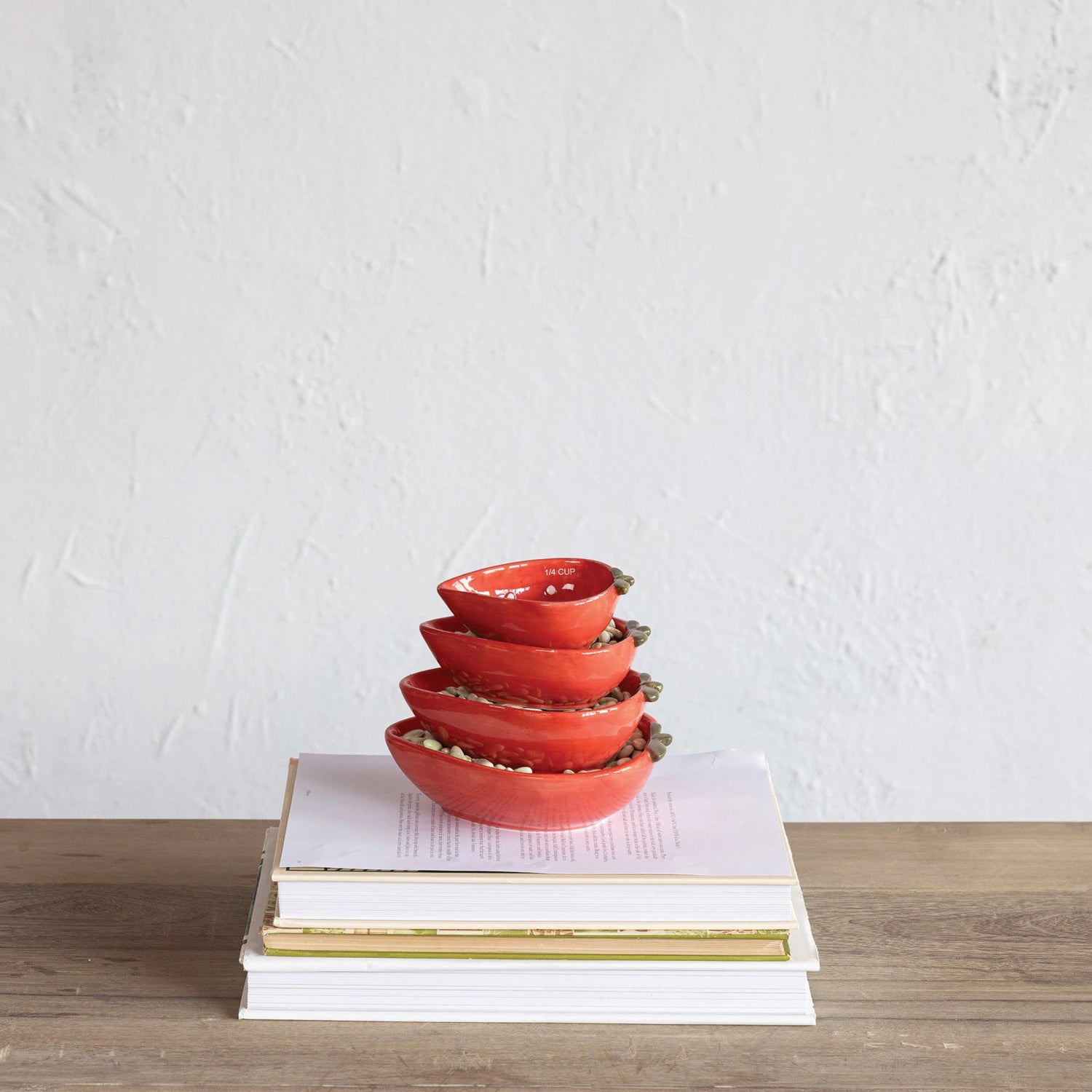 Hand-Painted Strawberry Shaped Measuring Cups