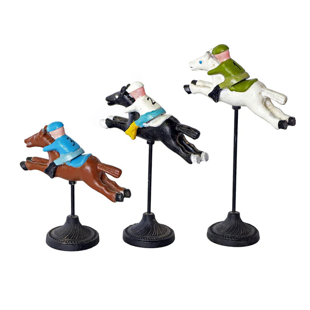 Horse and Jockey Set of 3