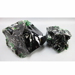 Dark Green Glass Rock Large