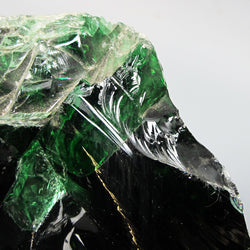 Dark Green Glass Rock Large