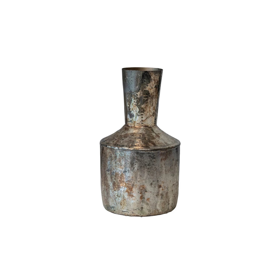 Small Oxidized Pewter Finish Vase