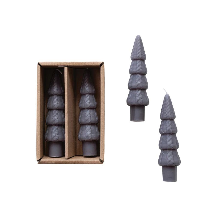 Pewter Unscented Tree Short Taper Candle