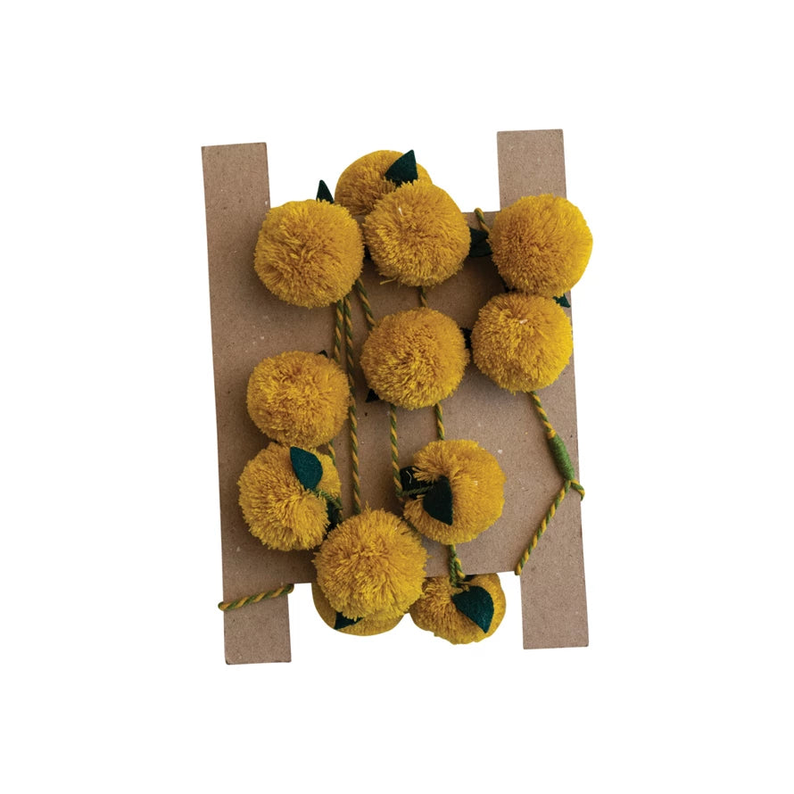 Mustard Pom Pom Garland