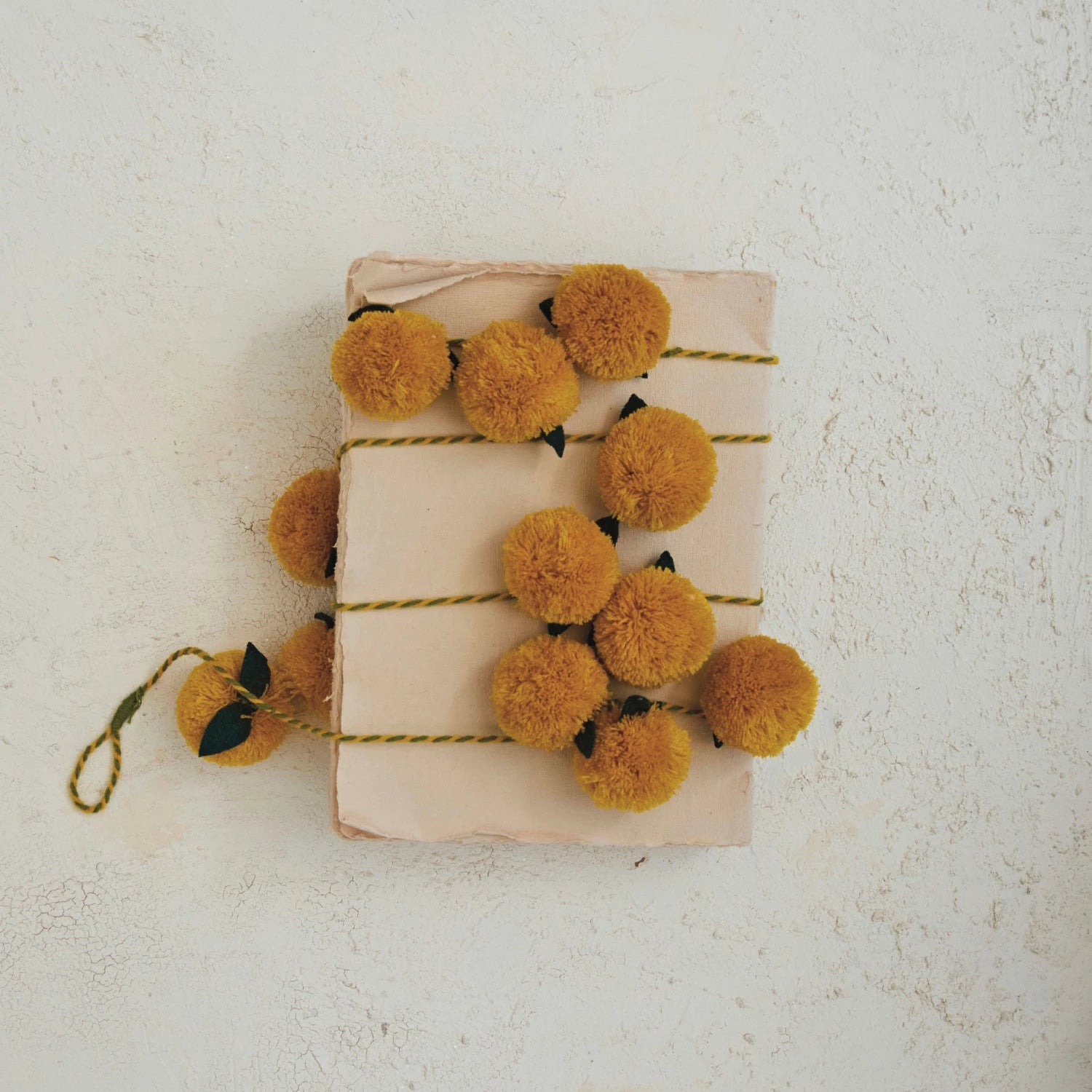 Mustard Pom Pom Garland