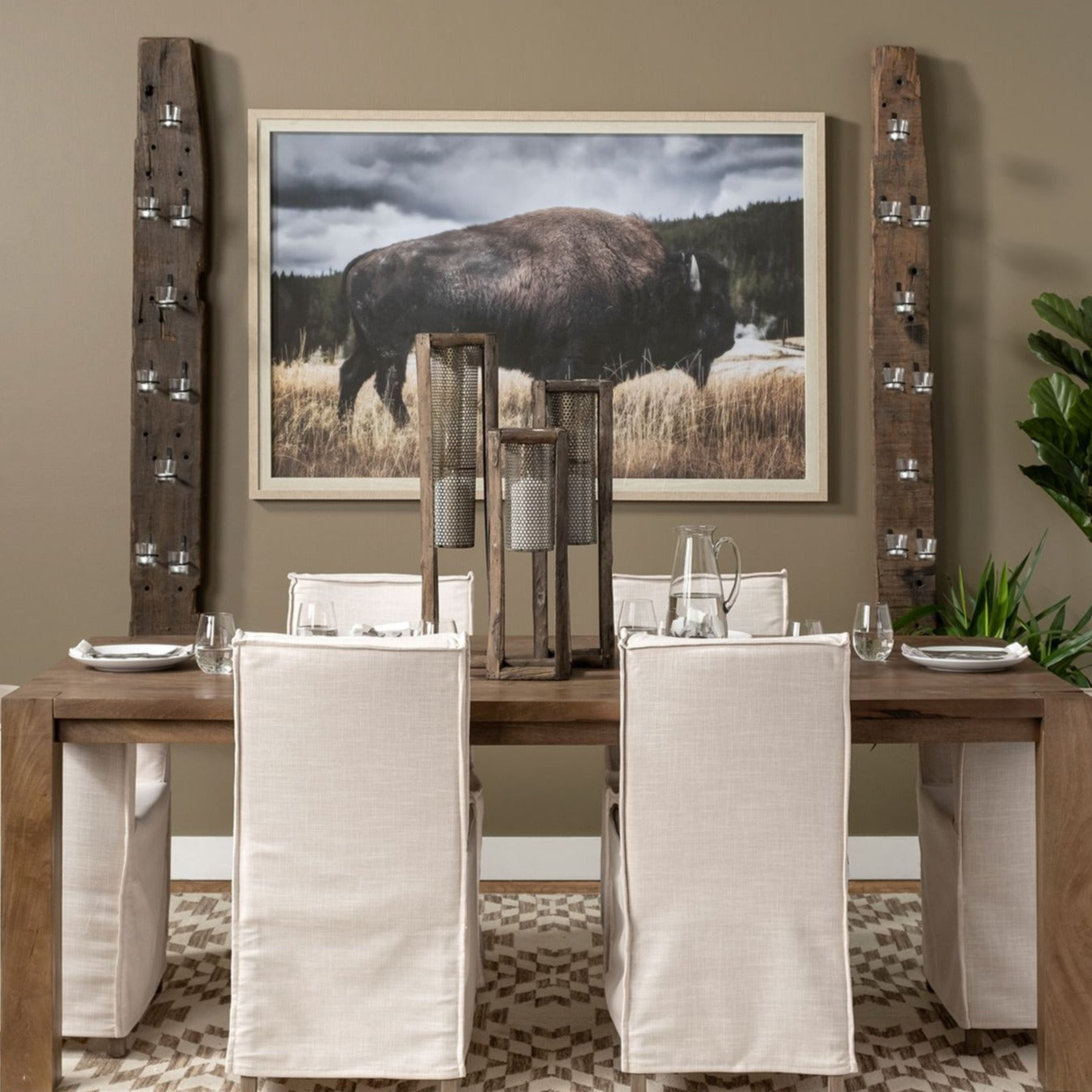 Yellowstone Bison Framed Art