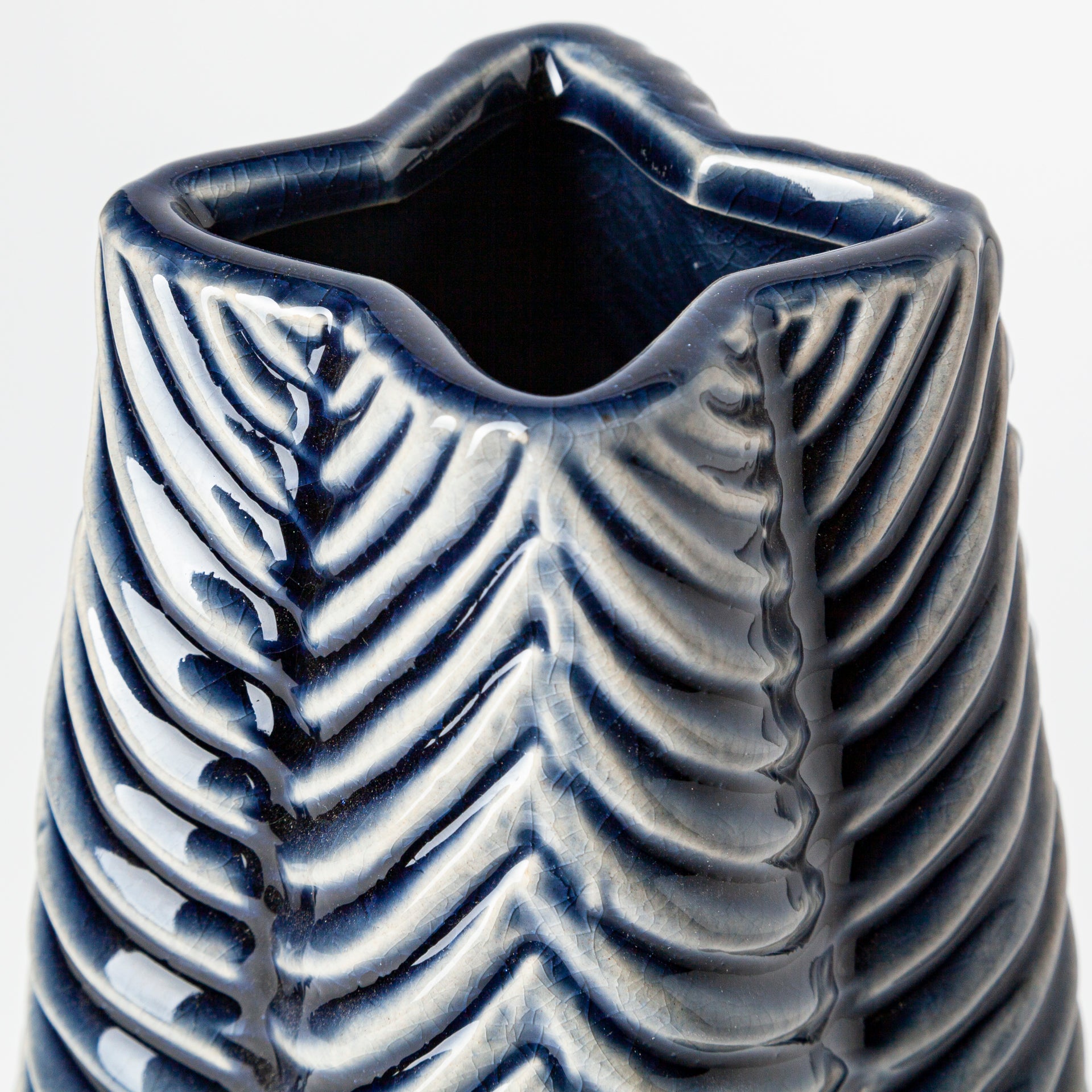 Bashir Navy Ceramic Vase - Small