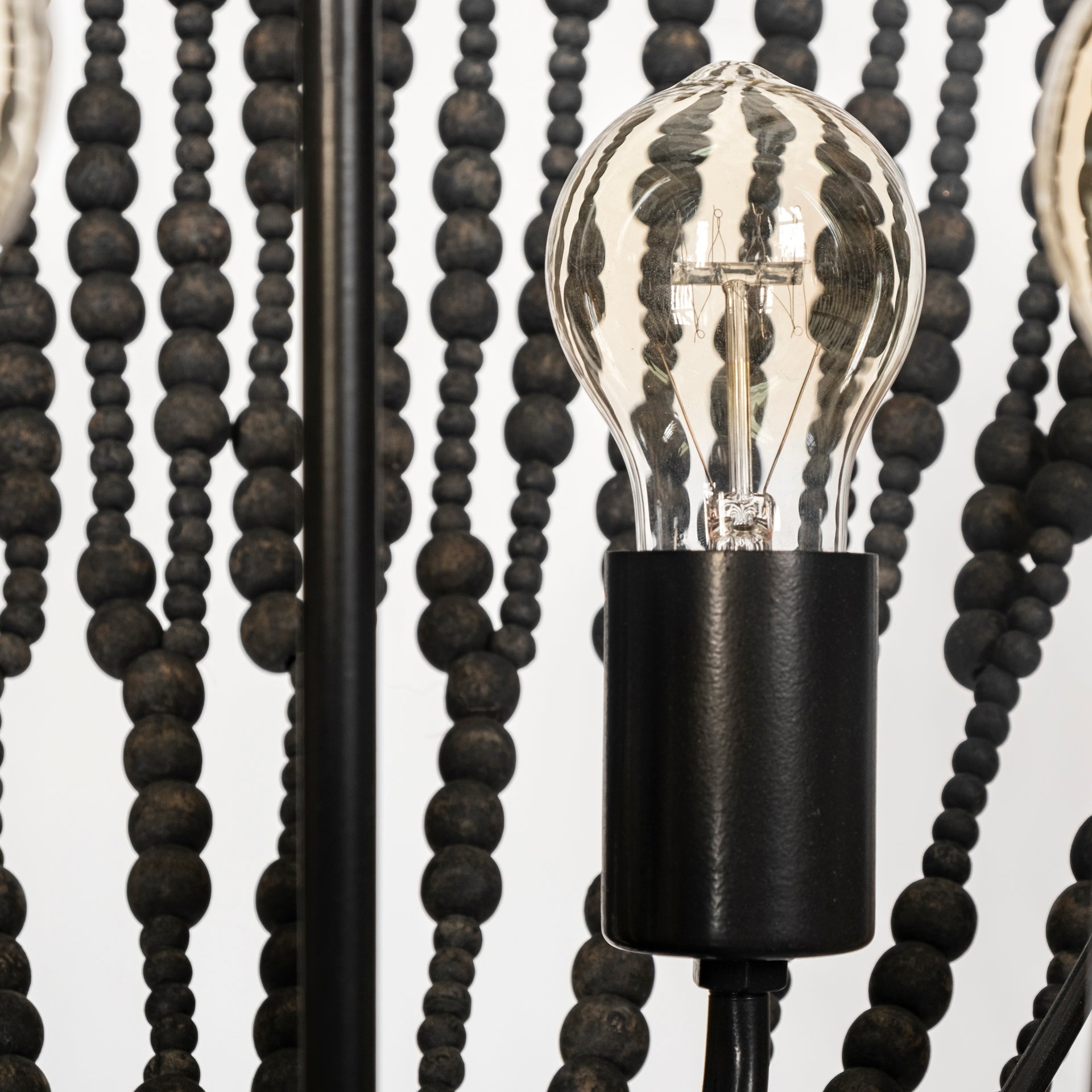 Liam Black Bead Chandelier