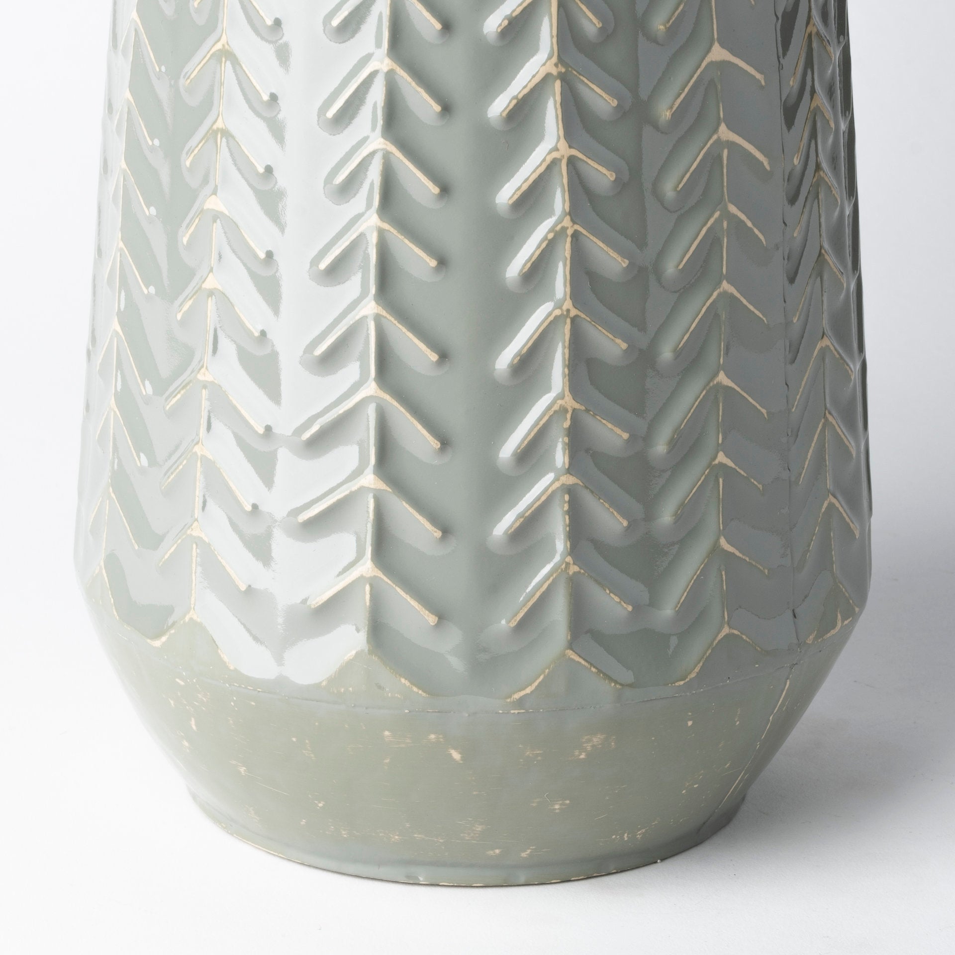 Gemma Sage Metal Vase