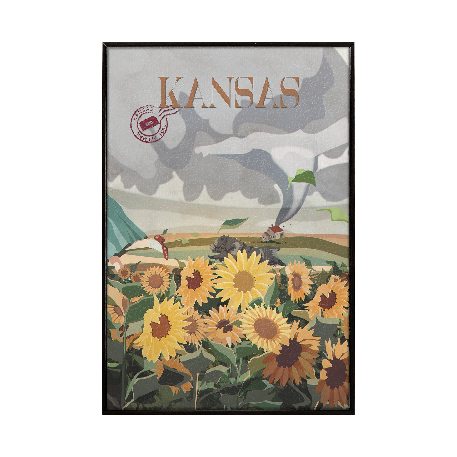 Kansas Go Framed Art