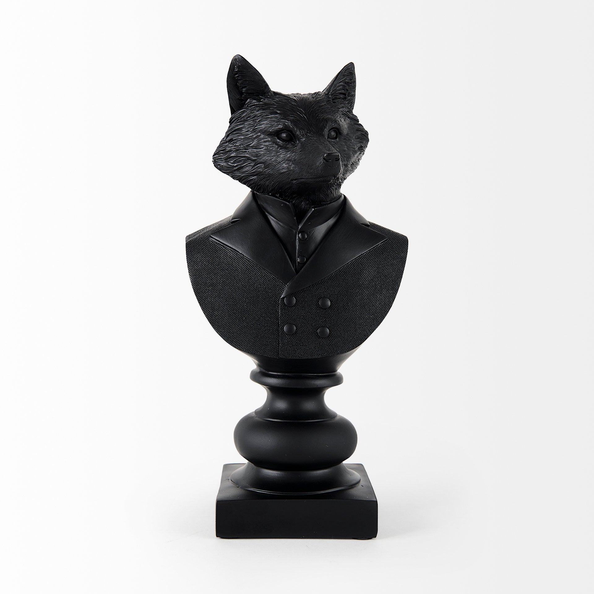 Murray Black Resin Fox Bust