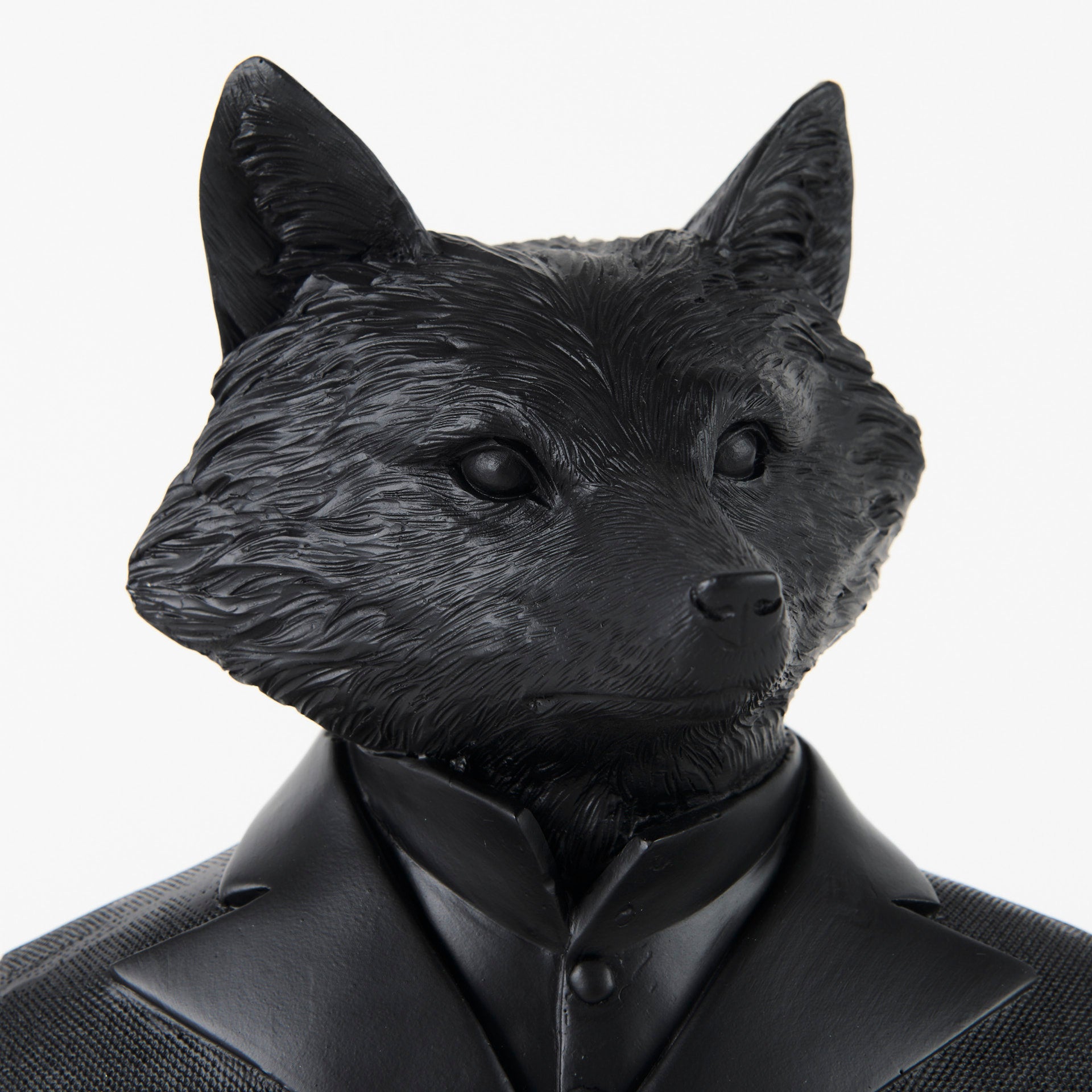 Murray Black Resin Fox Bust