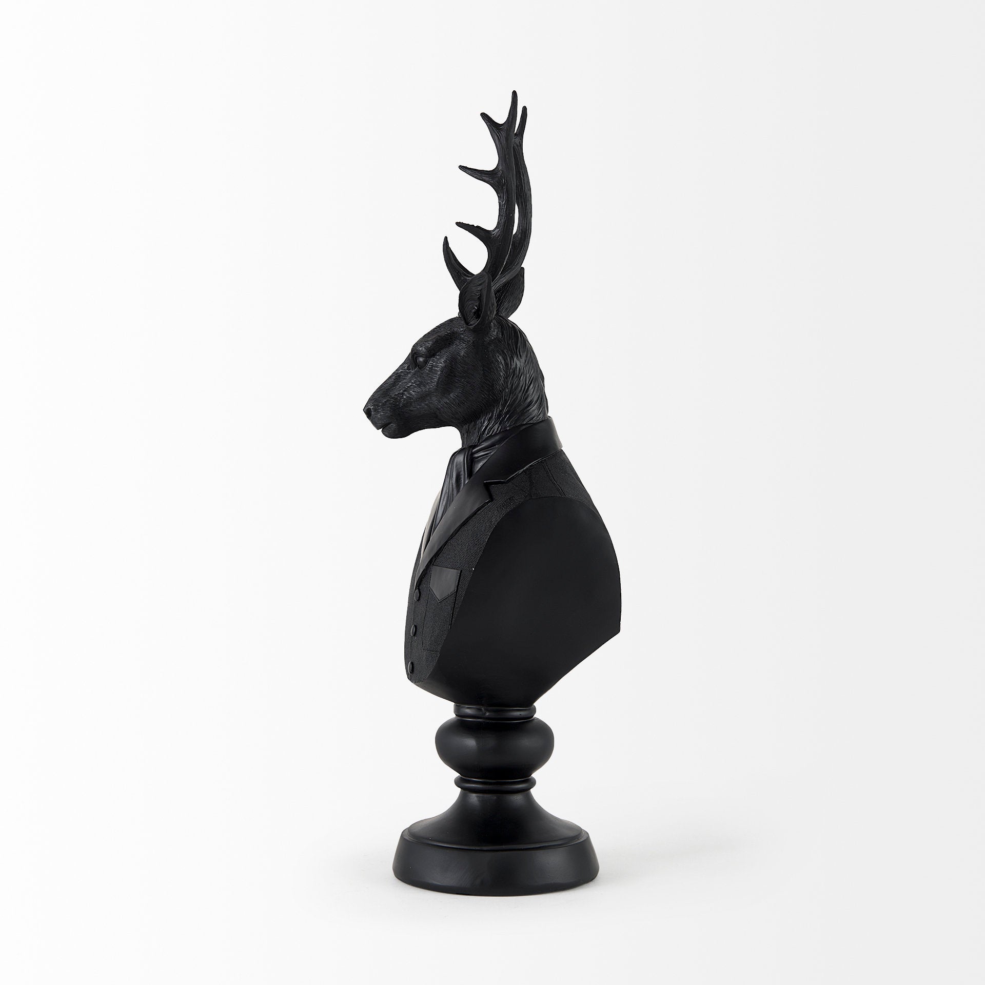 Mozart Black Resin Deer Bust