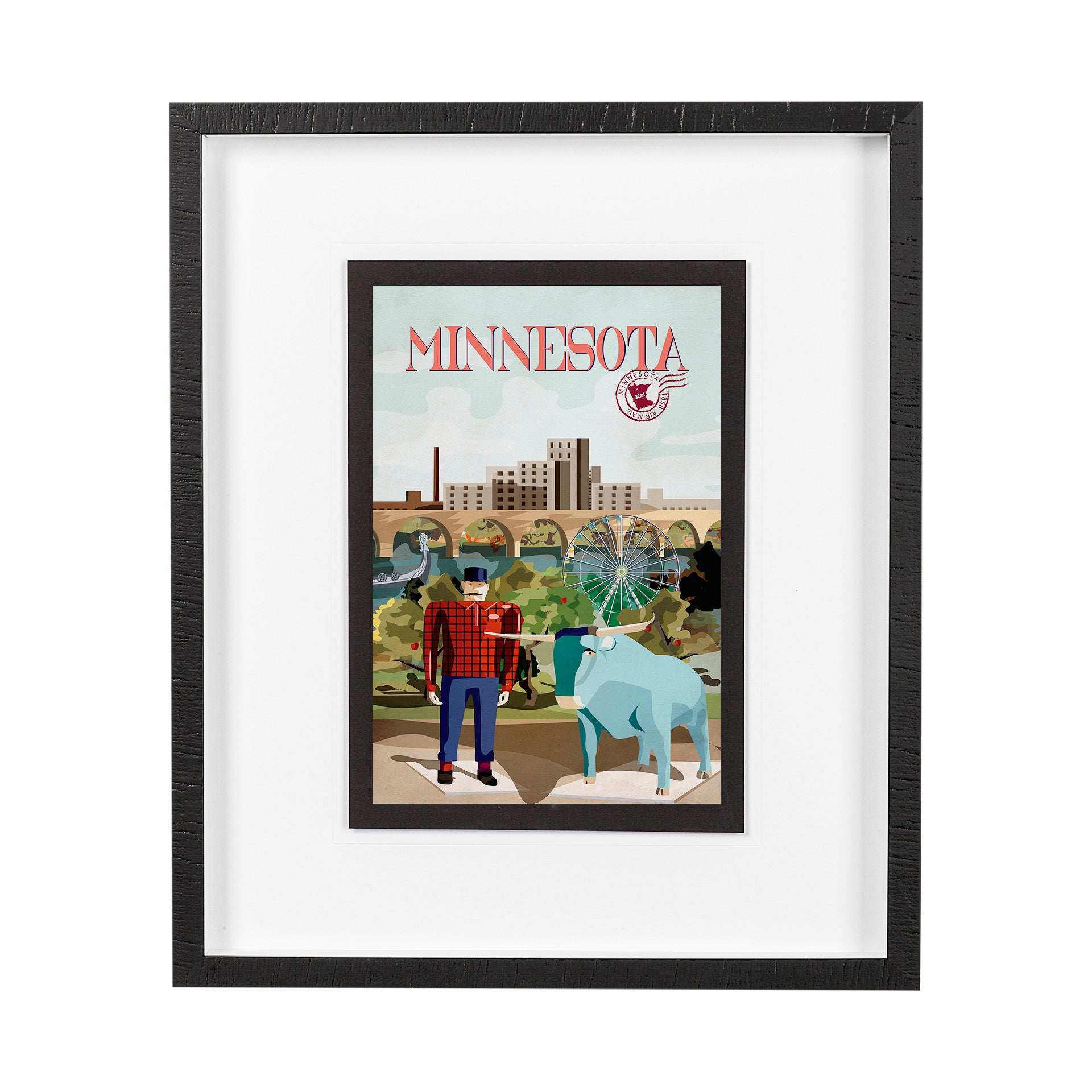 Minnesota Go Framed Art