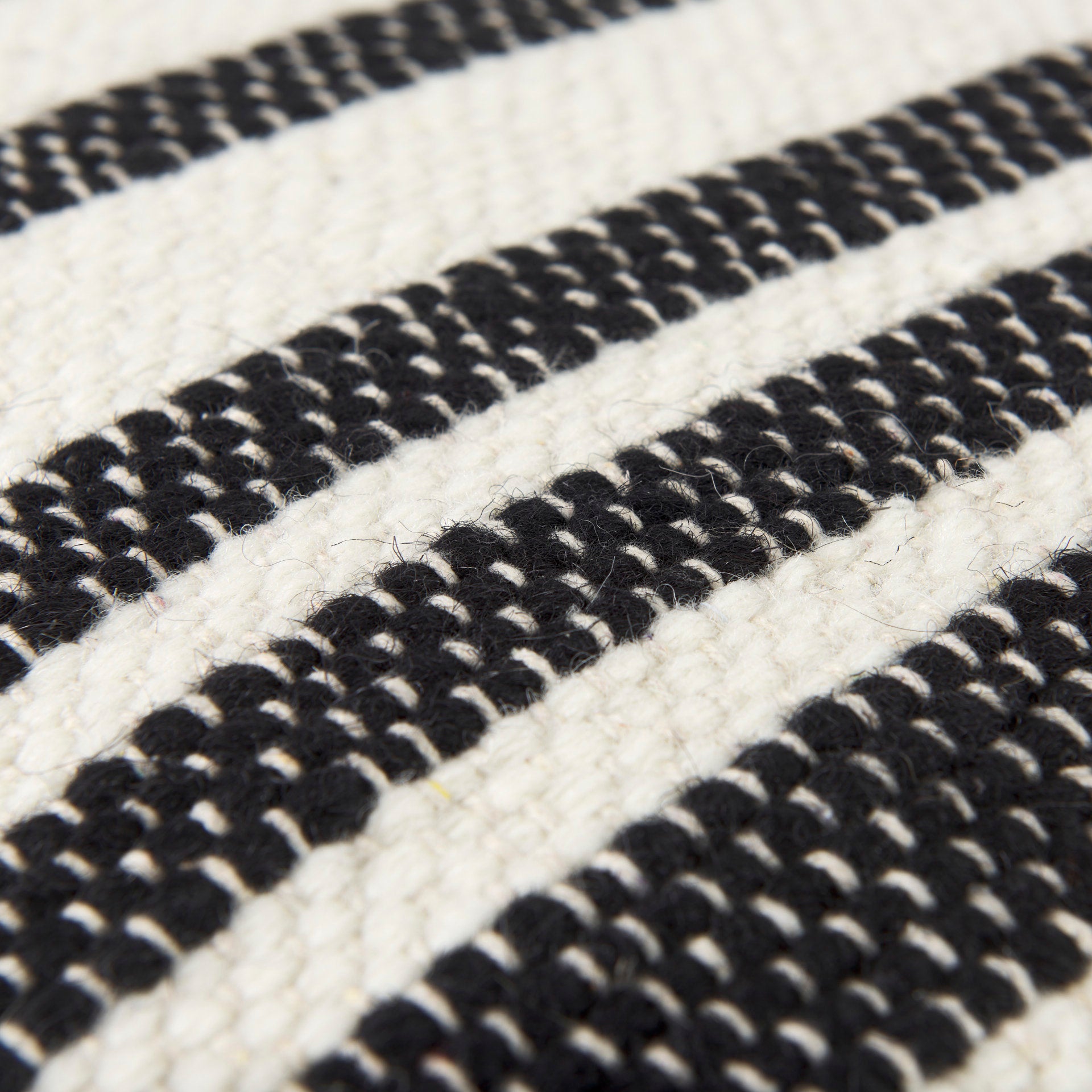 Aanya Black & White Striped Pouf