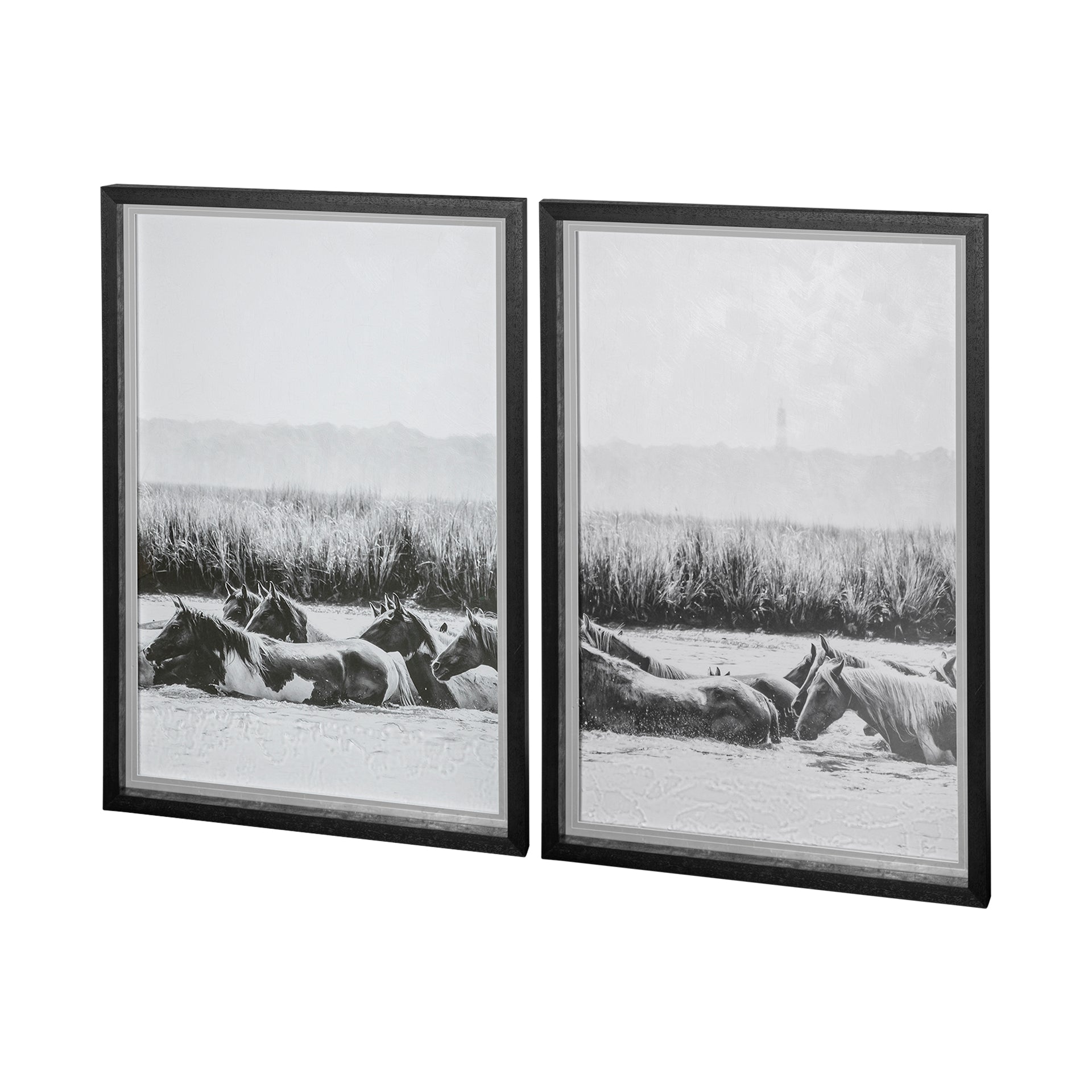 Water Horses Framed Art