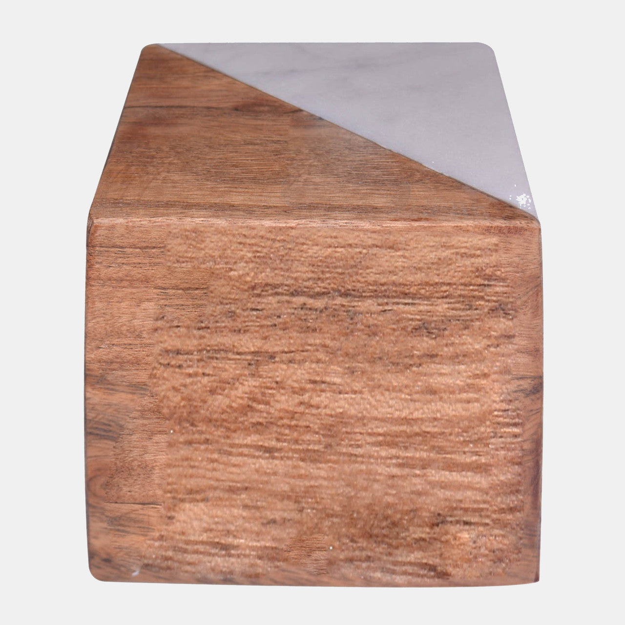Marble & Wood Decorative Cube