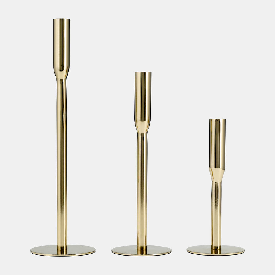 Brass Linear Taper Candle Holder