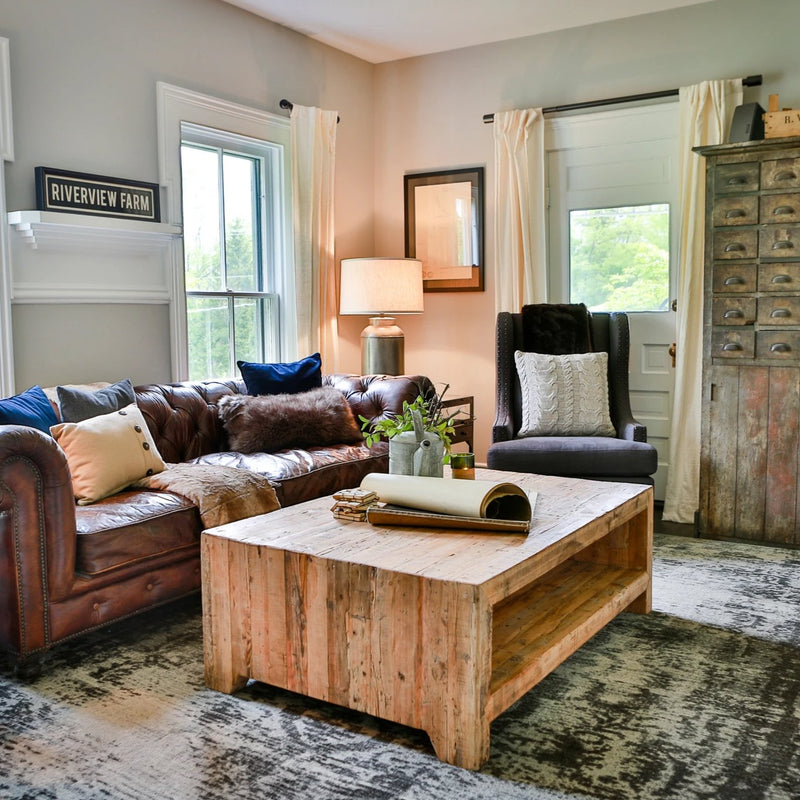 Omaha Coffee Table Elm & Iron