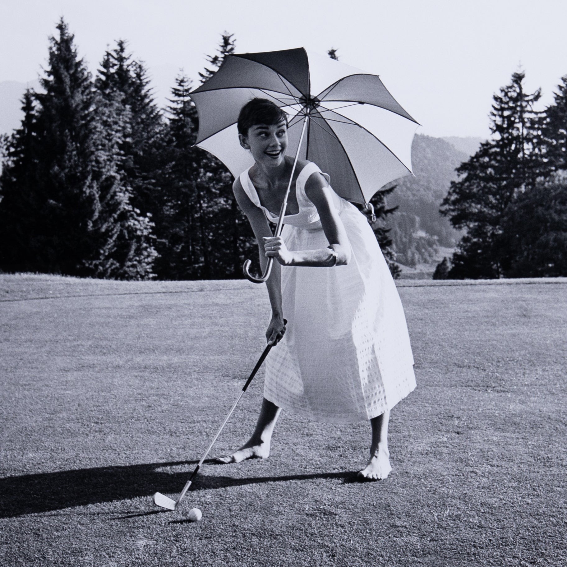 Golfing Hepburn By Getty Images