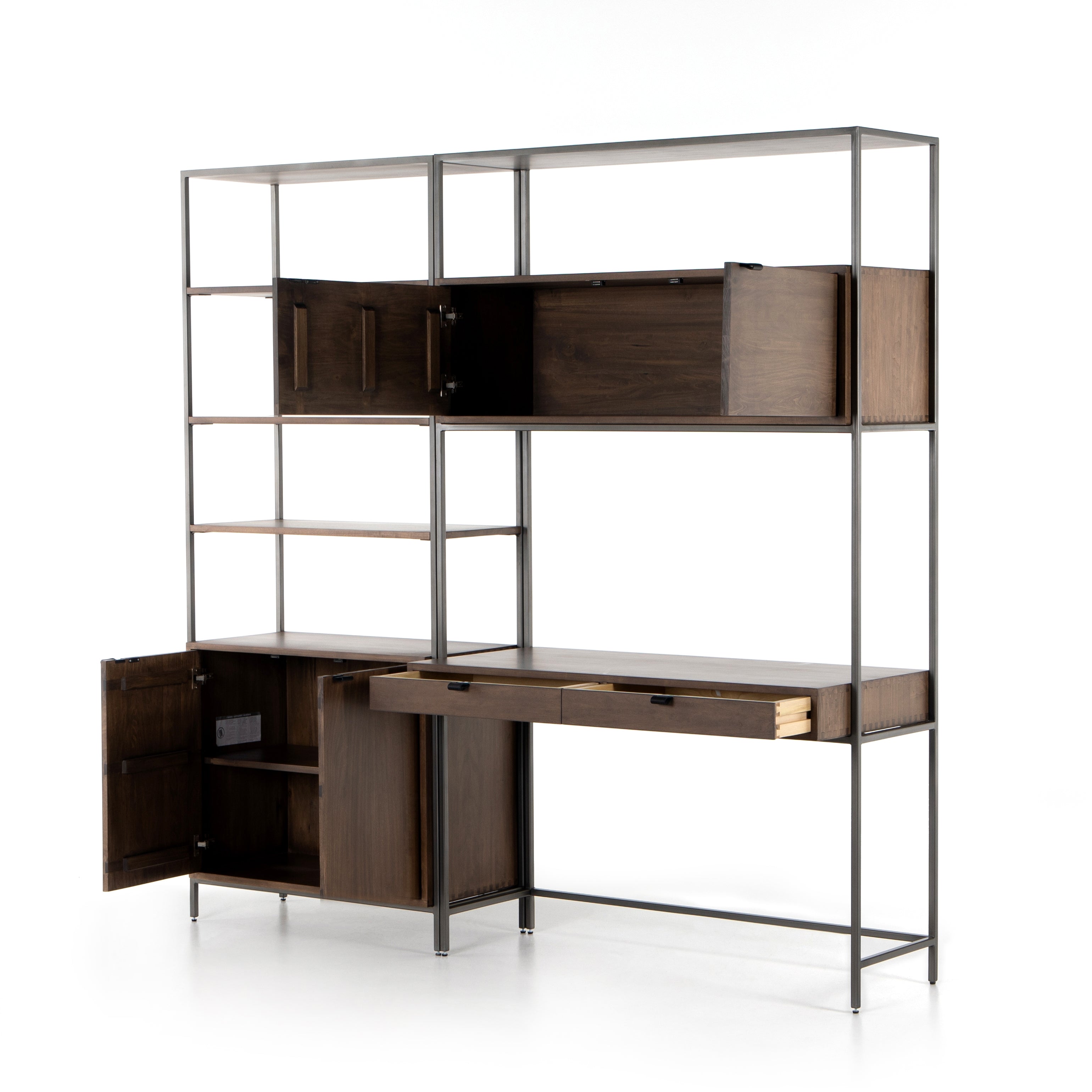 Thomas Modular Wall Desk with Bookcase