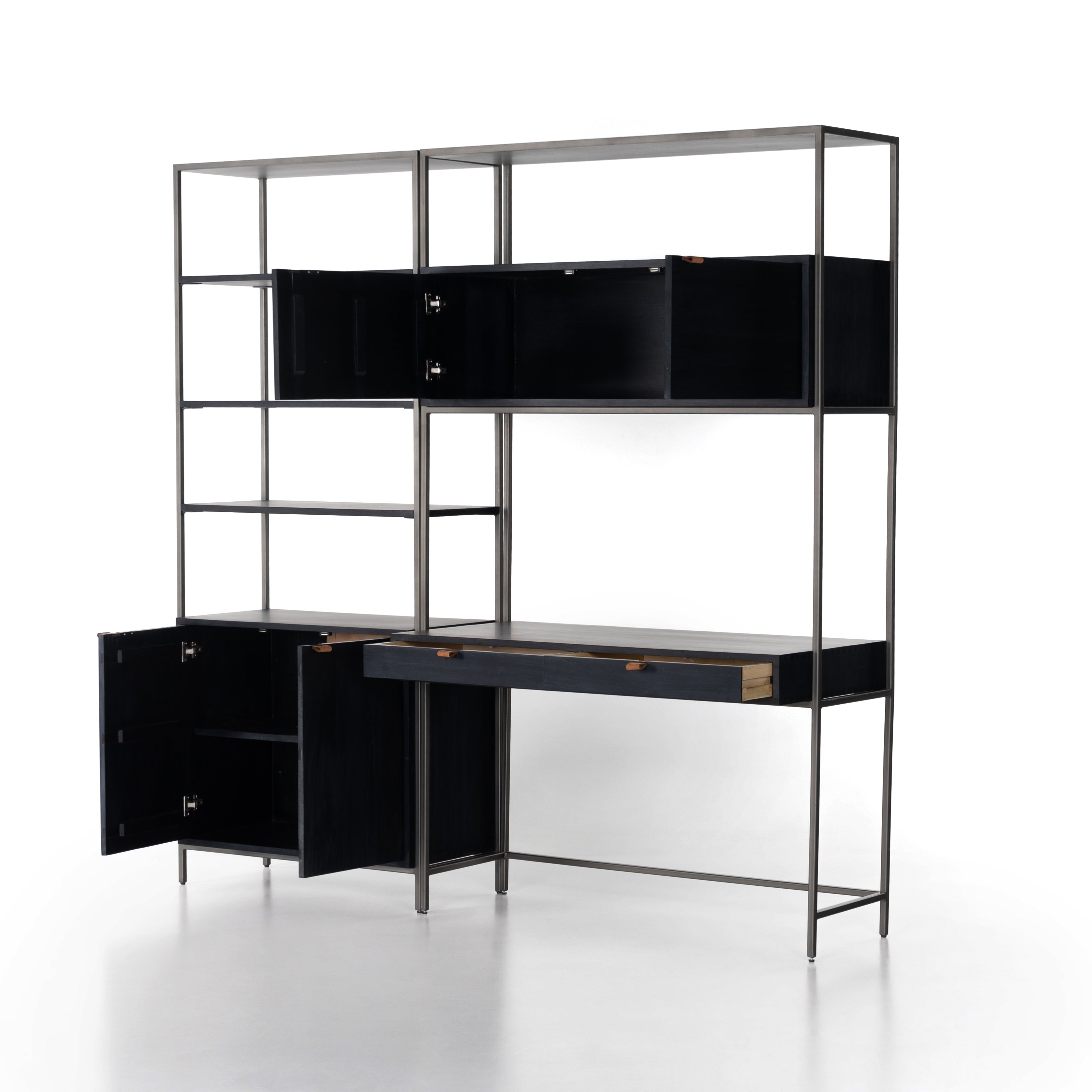 Thomas Modular Wall Desk with Bookcase