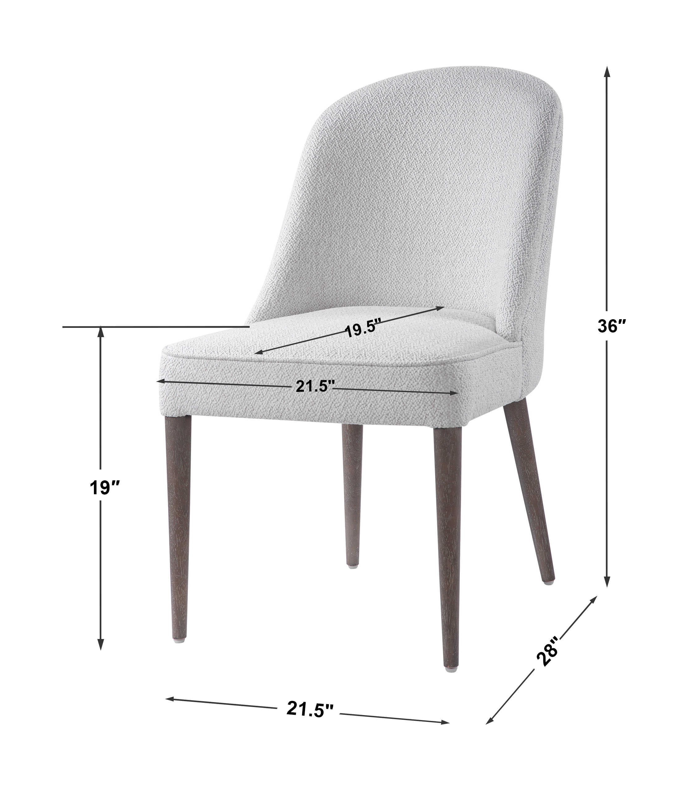 Brie solid wood upholstered shop dining chair