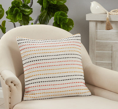 Rainbow Stripe Pillow