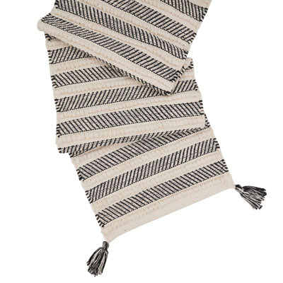 Crosshatch Striped Runner