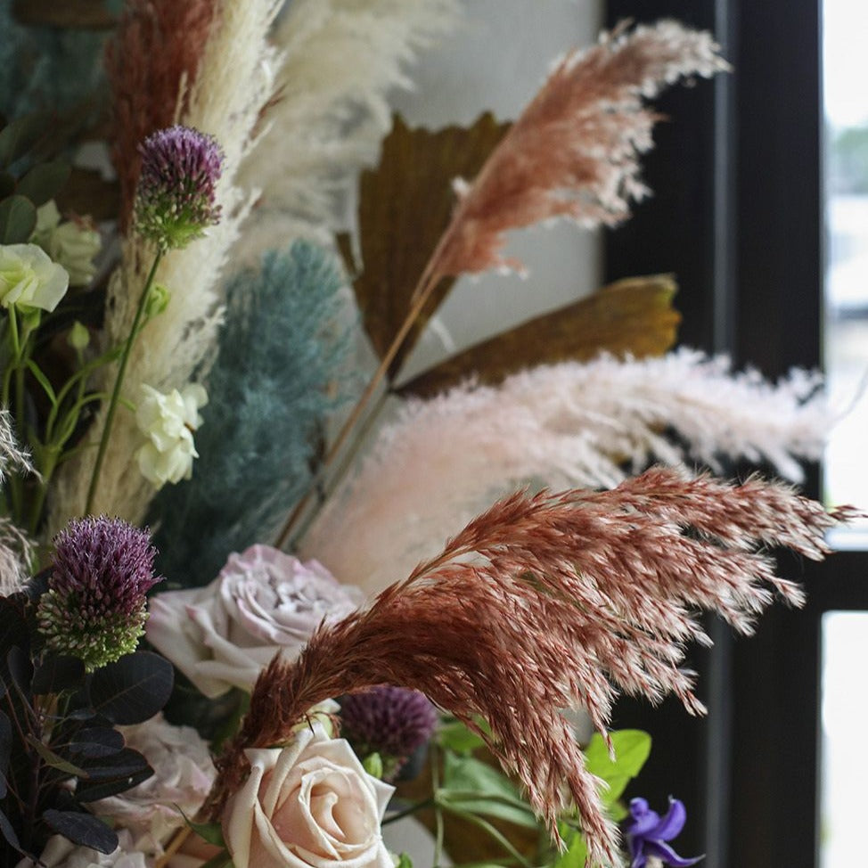 Dried Fluffy Pampas Grass - Brown