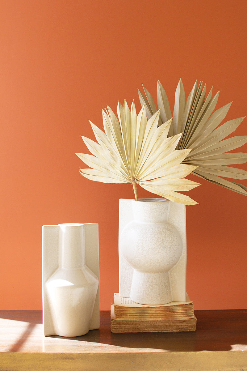 White Ceramic Abstract Vase
