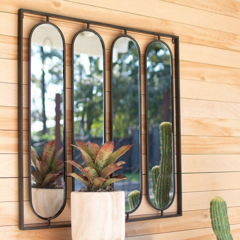 Square Framed Oval Mirrors