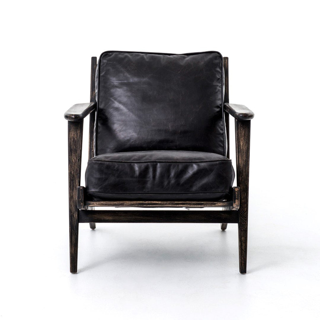 lounge chair black leather