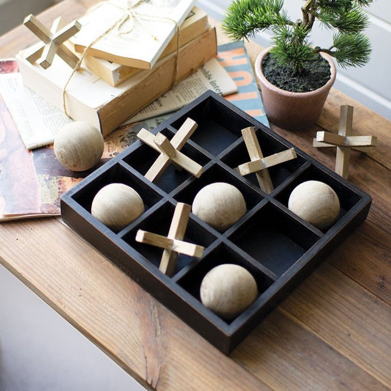 Wooden Tic-Tac-Toe Set