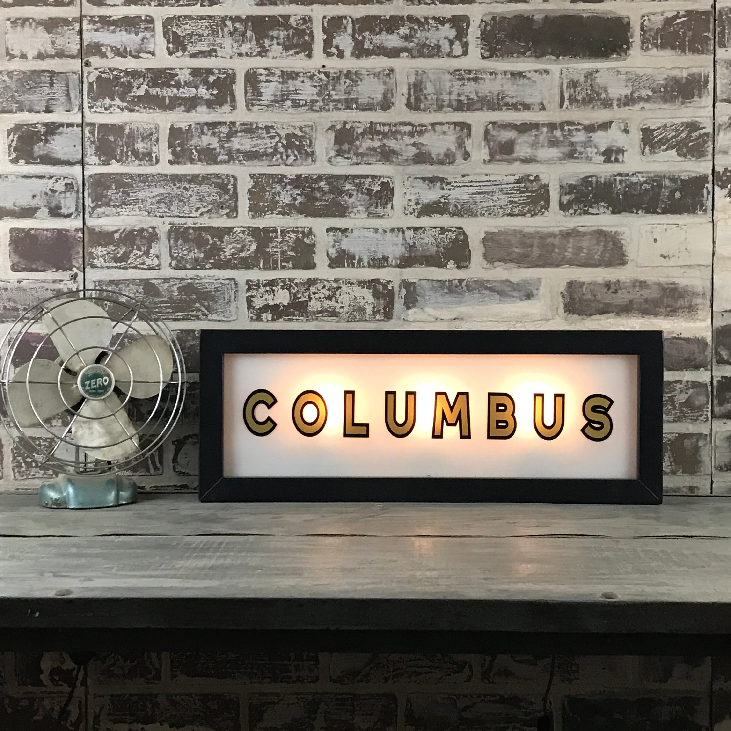 Custom Black & Gold Lighted Sign