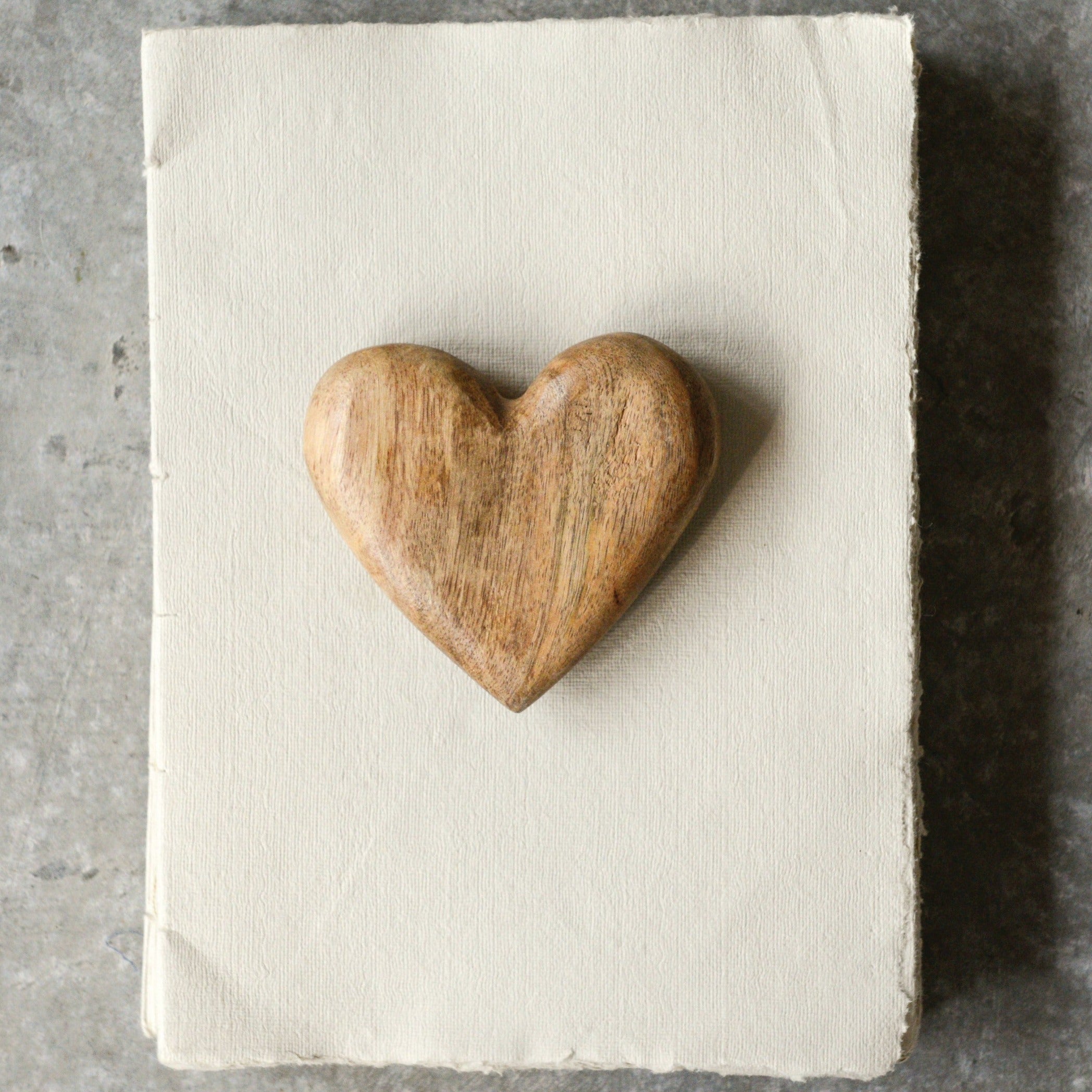 Hand-carved Mango Wood Heart
