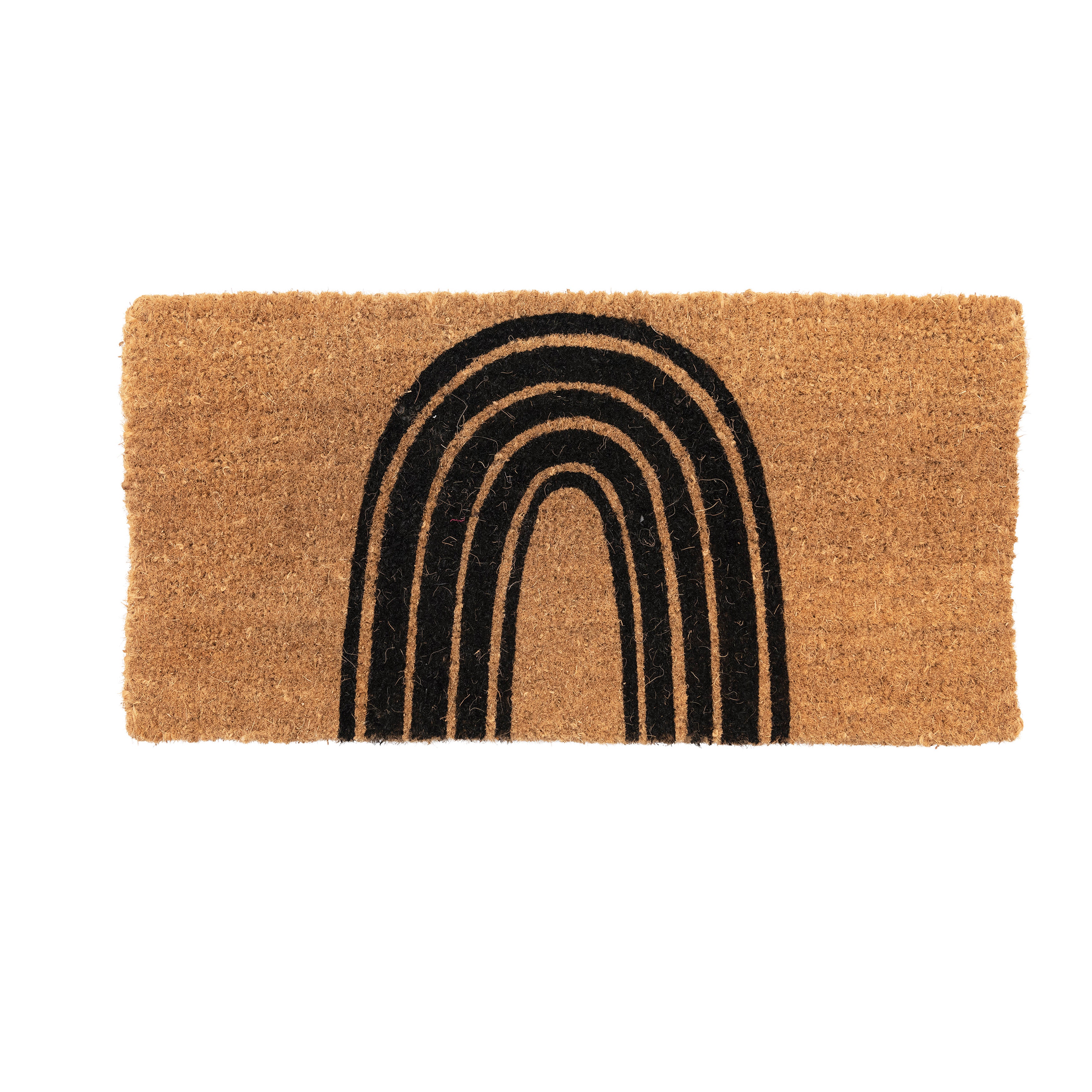 Black & Natural Rainbow Doormat